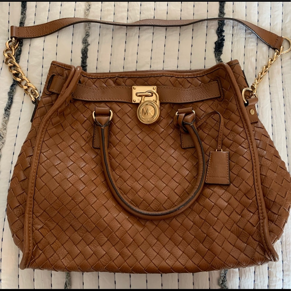 Michael Kors large brown leather purse